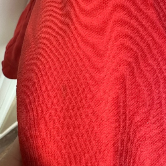 Adidas Kids Red Hoodie with Blue Logo - Picture 7 of 9